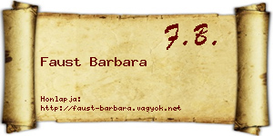 Faust Barbara névjegykártya