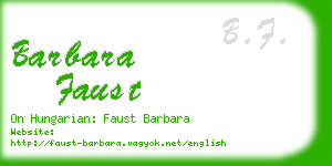 barbara faust business card